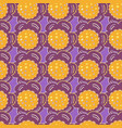 seamless pattern with doodle flowers vector image vector image