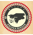 vintage label-sticker cards of guinea-bissau vector image
