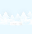 white christmas minimal mockup scene vector image vector image