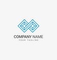 infinity logo template vector image vector image