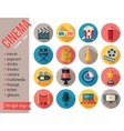 movie and film icons set flat style design vector image