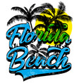 summer beach background in retro style vector image