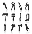 icons of tools vector image