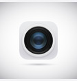 3d lens photo camera app icon isolated on soft vector image vector image