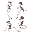 pin up girls vector image