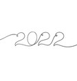 2022 single thin line drawing continuous line art vector image