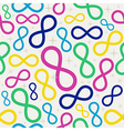 colorful eternity symbols seamless pattern vector image