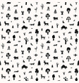 forest animals seamless background design vector image