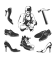 shoes repair vector image vector image