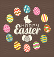 happy easter typographic vector image vector image
