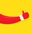 santa claus like hand vector image vector image