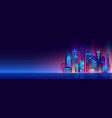beautiful night city vector image vector image