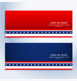clean 4th of july american banners vector image vector image