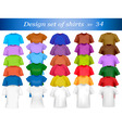 t-shirt set vector image