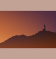 a buddha statue in sitting position vector image vector image