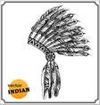 american indian chief headdress vector image vector image