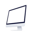 computer screen monitor side display isolated vector image