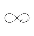 love - infinity symbol repetition and unlimited vector image