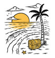 treasure island vector image vector image