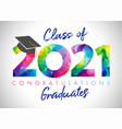 2021 colorful stained graduates vector image vector image