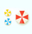 color umbrellas top view set isolated om whita vector image vector image