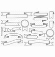 hand drawn ribbons vector image vector image