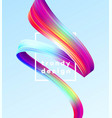 modern colorful flow poster wave liquid shape vector image