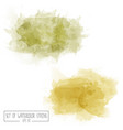 set of color watercolor stains vector image
