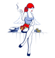 angel girl vector image