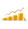 coin stack vector image vector image