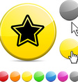 star glossy button vector image