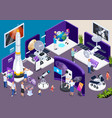 modern museum isometric composition vector image vector image