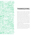 thanksgiving line pattern concept vector image