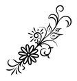 doodle abstract handdrawn flower ornament vector image