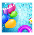 pool birthday party advertise flyer banner vector image