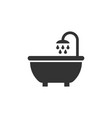 bath shower icon in flat style bathroom hygiene vector image