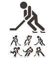 hockey icons vector image