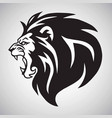 angry lion roaring logo mascot design vector image