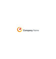 arrow navigation round company logo vector image vector image