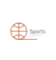 line minimal design logo ball sports vector image
